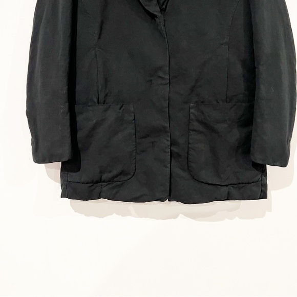 Maison Martin Margiela Black Cotton & Linen Button Front Blazer Jacket Size 40 - Picture 6 of 12